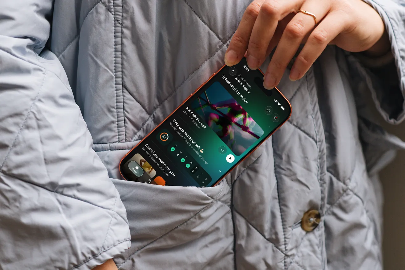 Allenati mobile app in use
