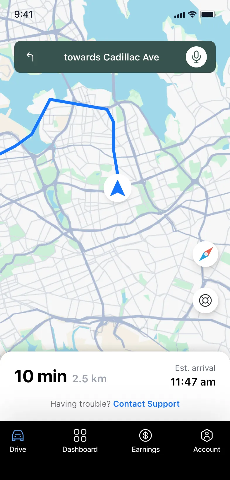 Driving towards the supplier