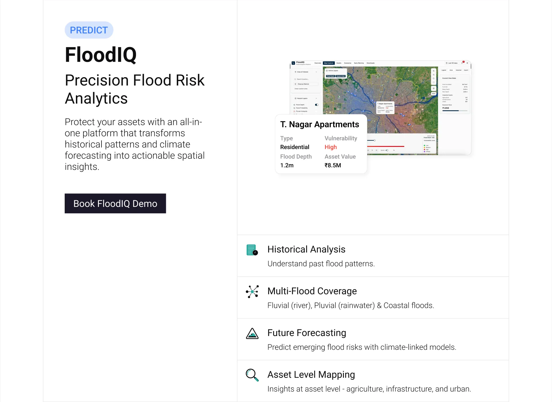 FloodIQ product section on the ASCI homepage