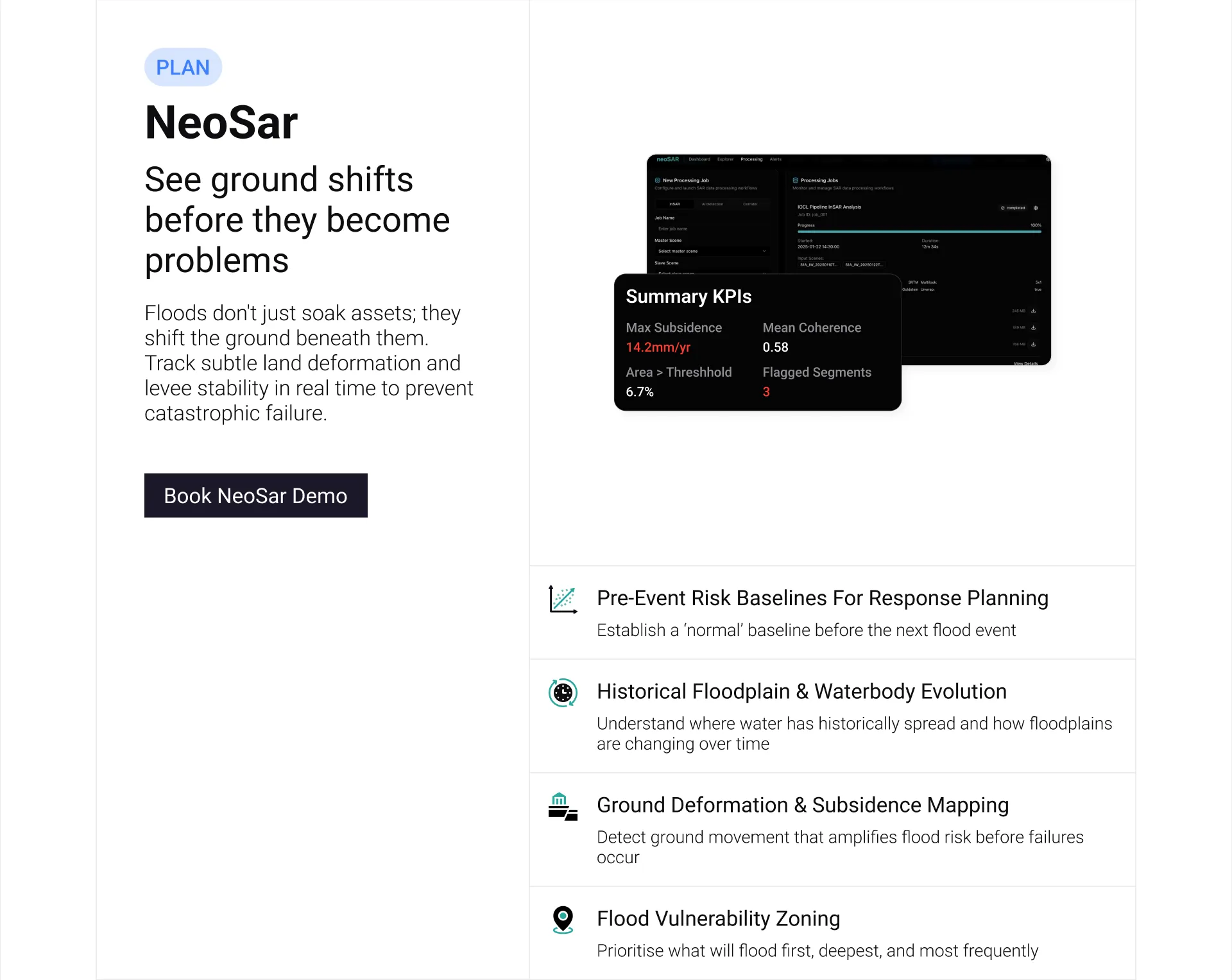 NeoSar product section on the ASCI homepage
